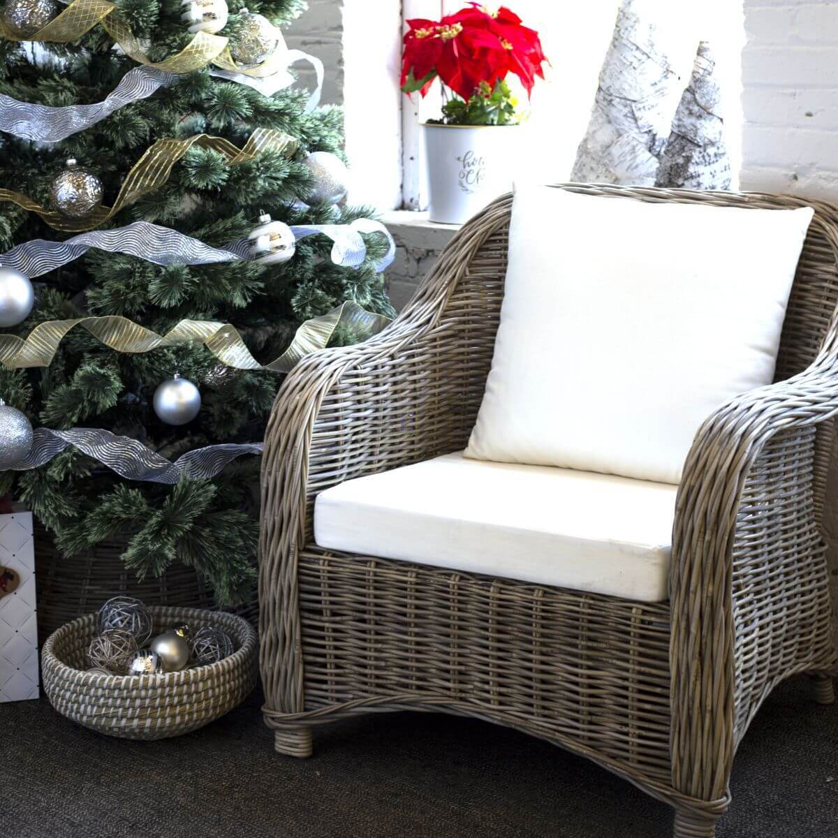 Katrina Rattan Chair With Cushion