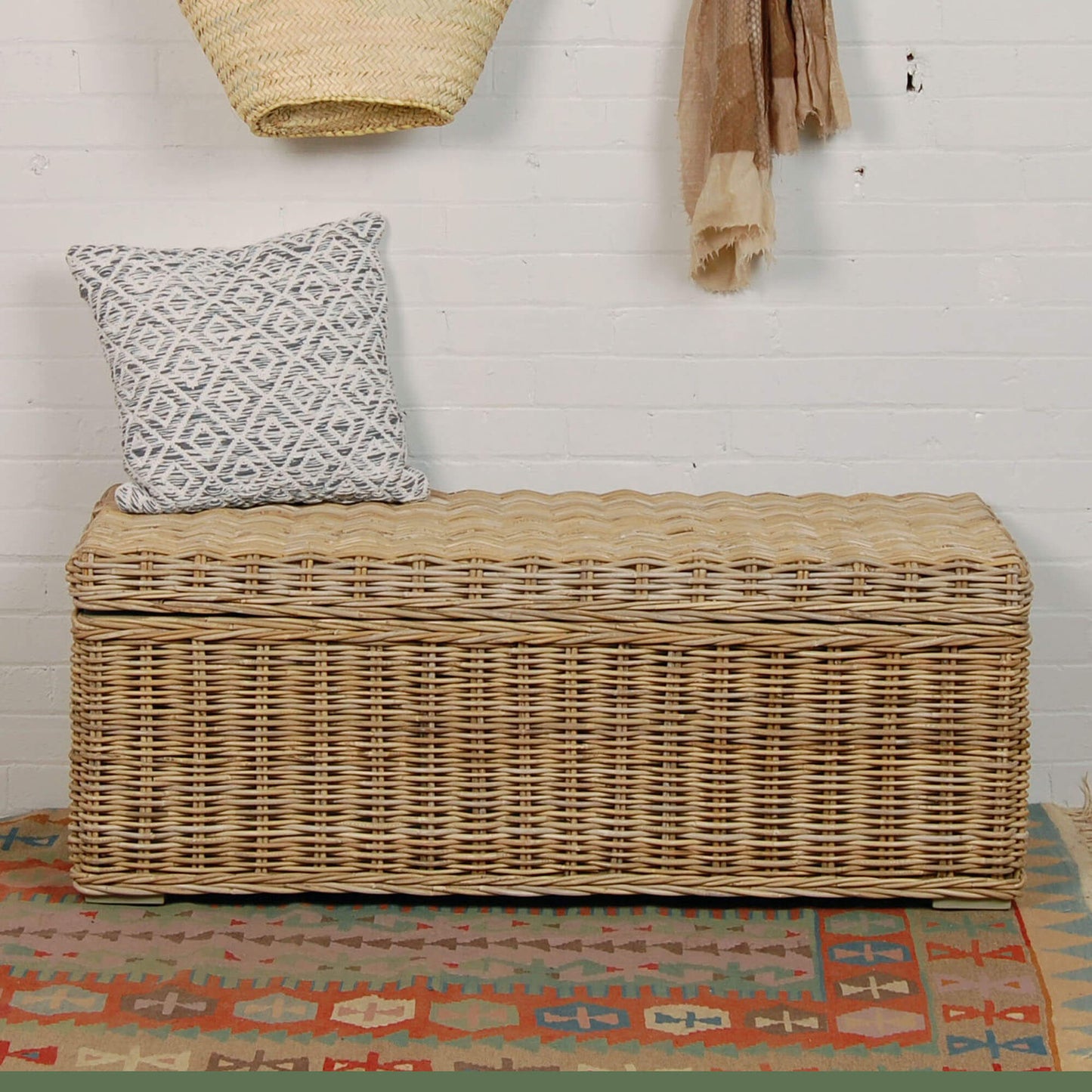 Rattan Storage Bench