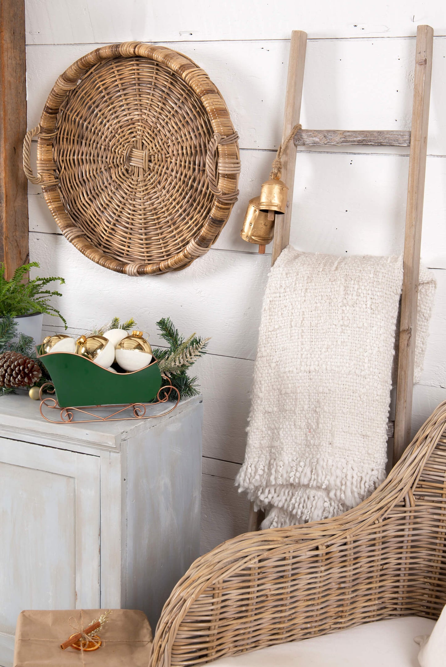 Round Rattan Tray - Set Of 2
