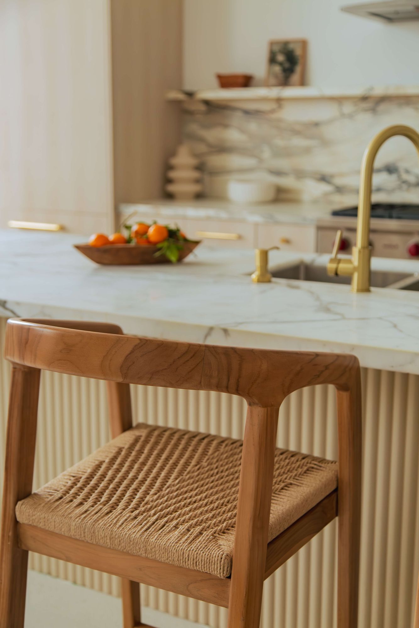 Olivia Teak Counter Stool