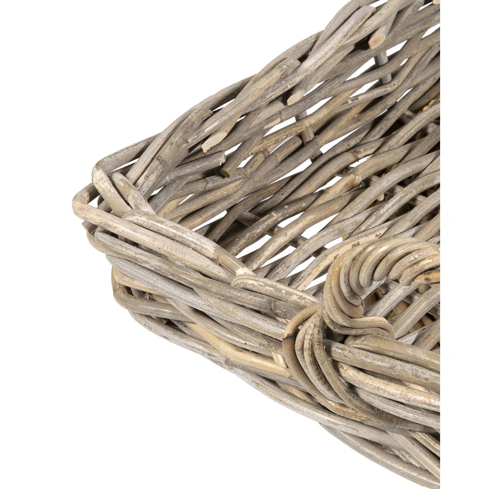 Handwoven Rattan Tray - Set Of 3