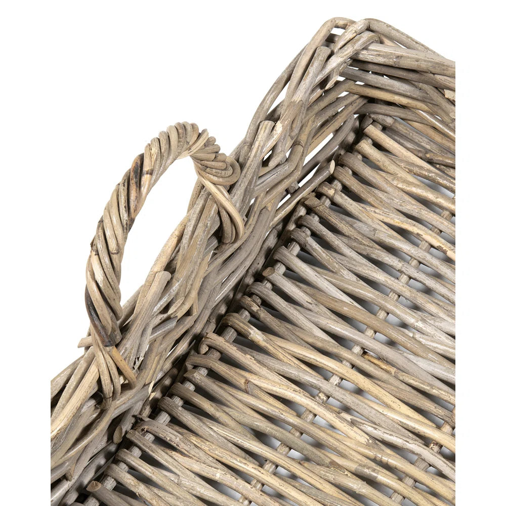 Handwoven Rattan Tray - Set Of 3