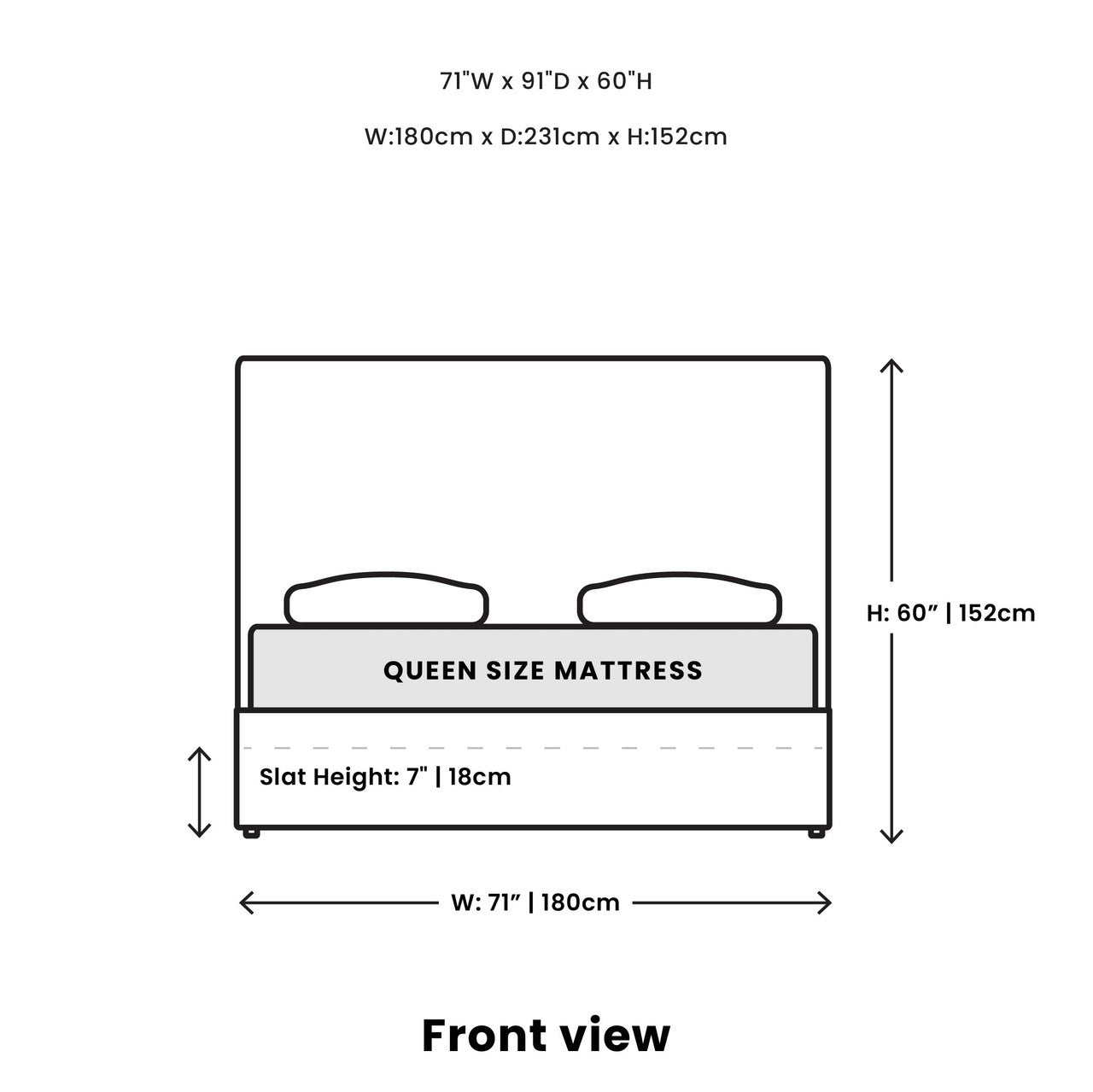 Faye Queen Bed - Off White Boucle