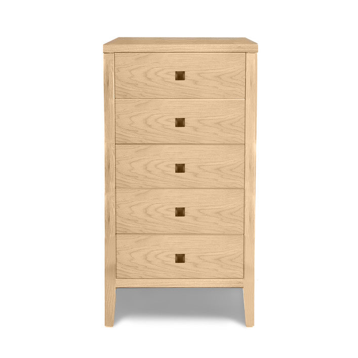 Hara 5 Drawer Tall Dresser - Natural Oak
