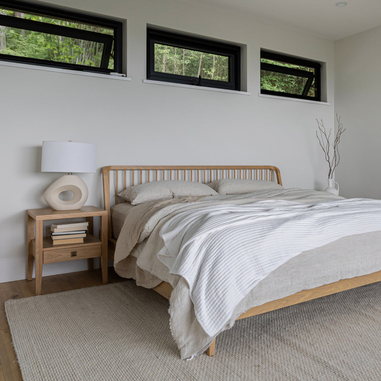 Hara 1 Drawer Accent Table - Natural Oak