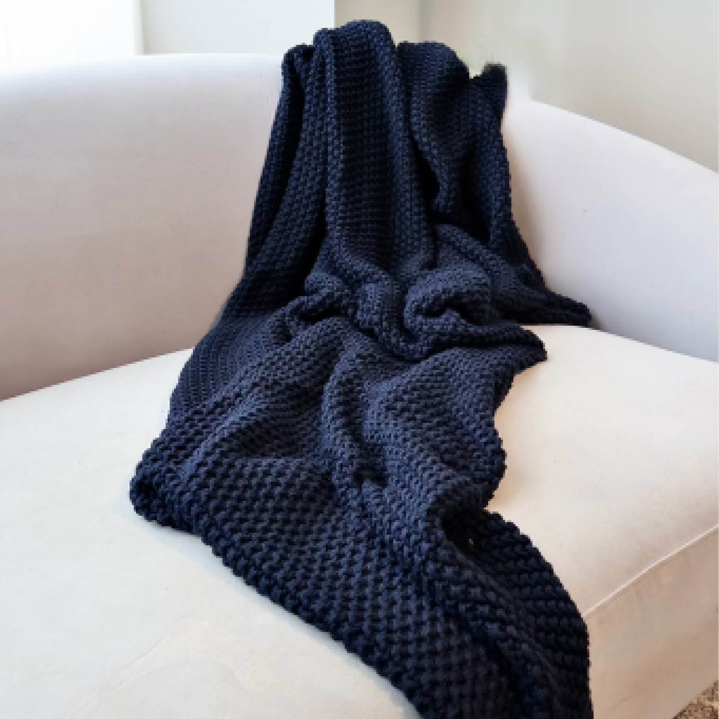 Jamie Pillows and Throw Set - Navy