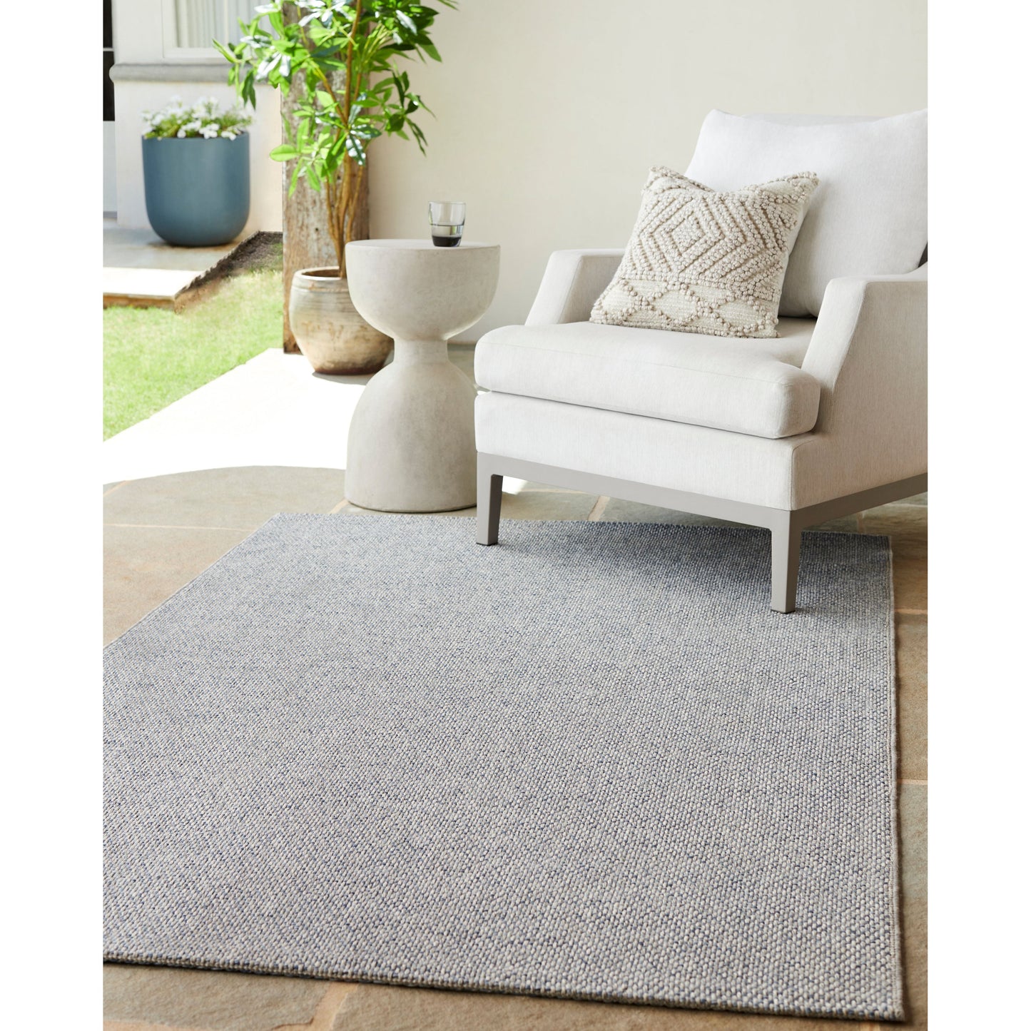 Birdie Indoor Outdoor Rug - Blue