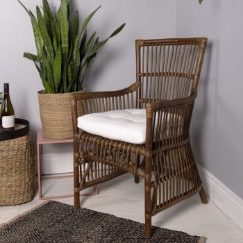 Belinda Chair Natural Brown Rattan ANCHORED IN MUSKOKA