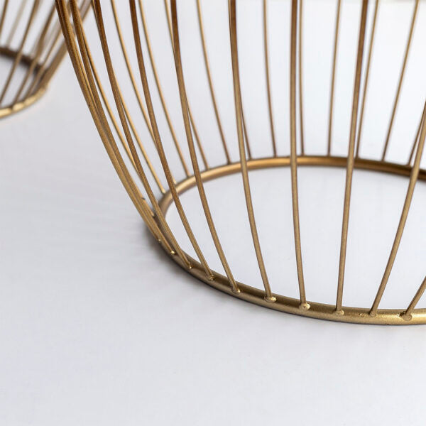 Cyclone Glass Tables - Gold (Set of 2) ANCHORED IN MUSKOKA