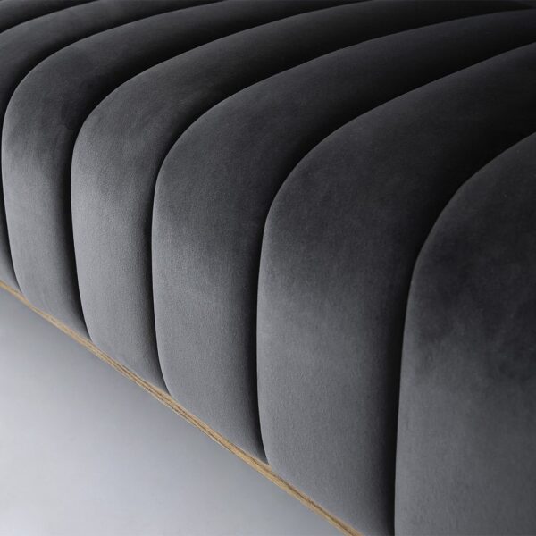 Elliot Sofa - Smoke Grey Velvet ANCHORED IN MUSKOKA