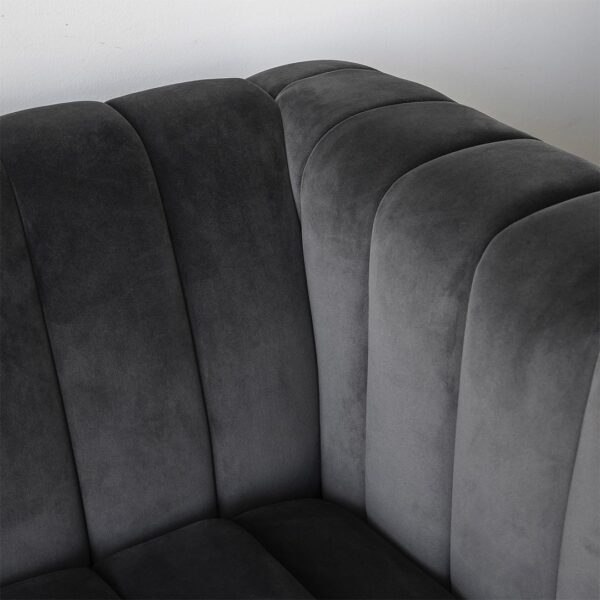 Elliot Sofa - Smoke Grey Velvet ANCHORED IN MUSKOKA