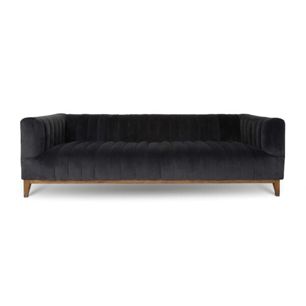 Elliot Sofa - Smoke Grey Velvet ANCHORED IN MUSKOKA