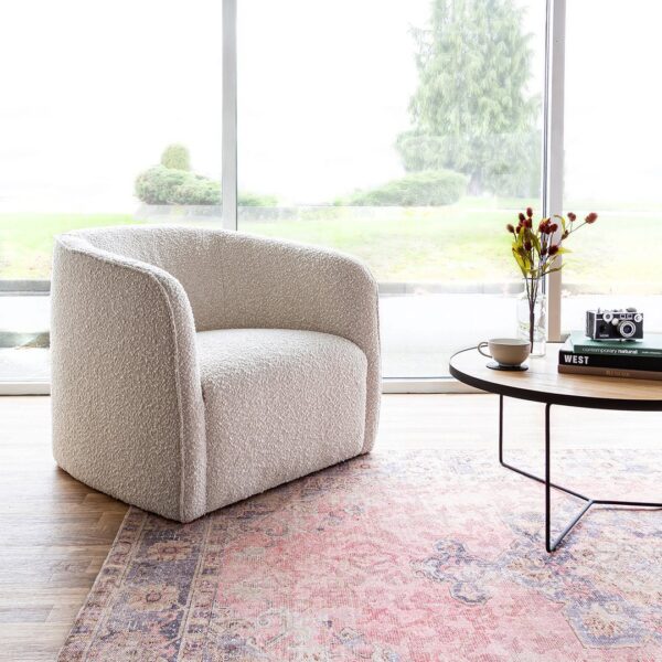 Evita Chair - Cream Bouclé ANCHORED IN MUSKOKA