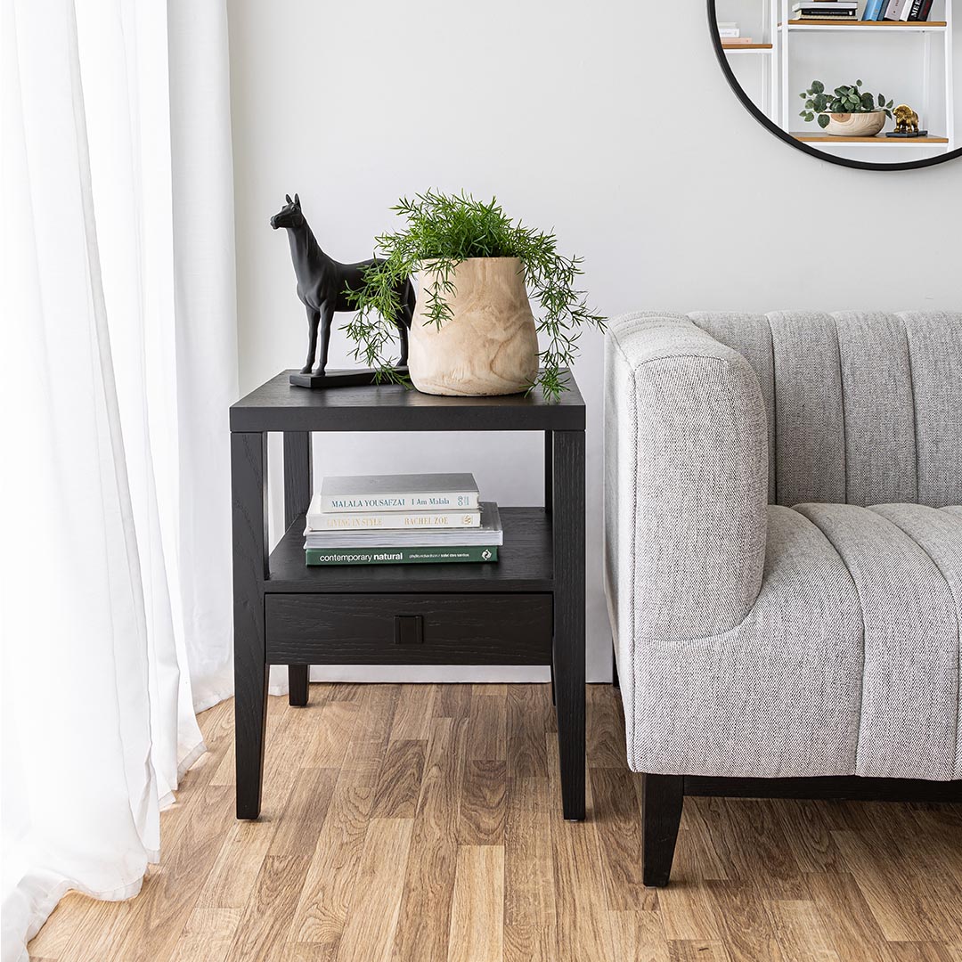 Hara 1 Drawer Dresser – Black