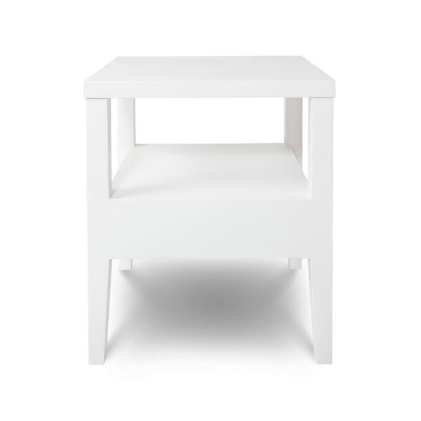 Hara 1 Drawer Accent Table - White ANCHORED IN MUSKOKA