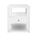 Hara 1 Drawer Accent Table - White ANCHORED IN MUSKOKA