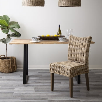Low Back Rattan Dining Chair ANCHORED IN MUSKOKA