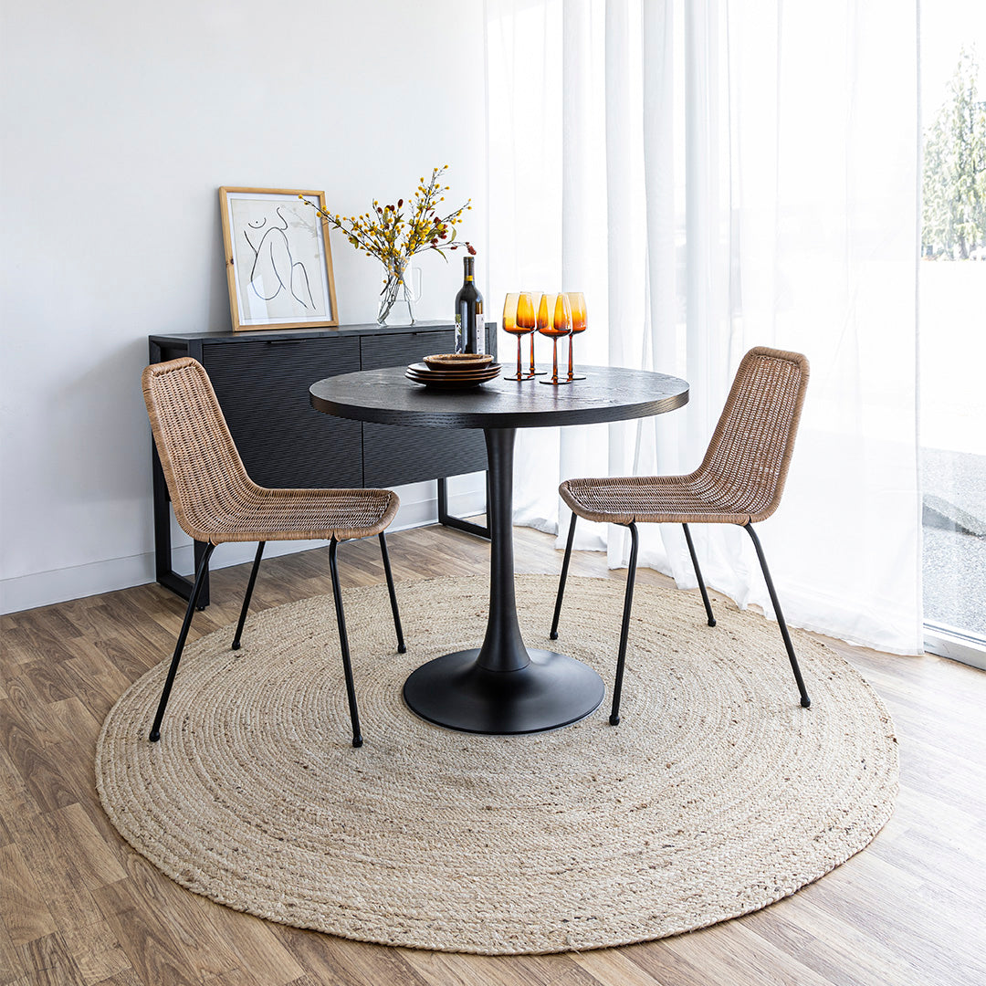 Surface Pedestal Dining Table - Black