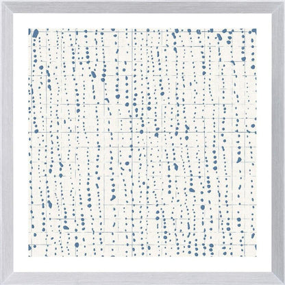 Blue And White Abstract Wall Art - Natural Texture Inspired