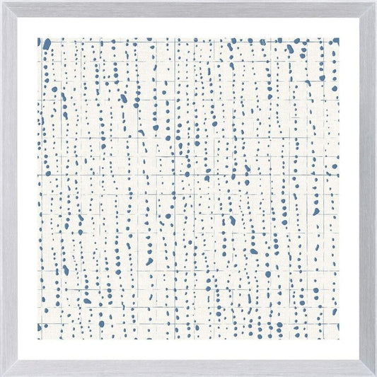 Blue And White Abstract Wall Art - Natural Texture Inspired