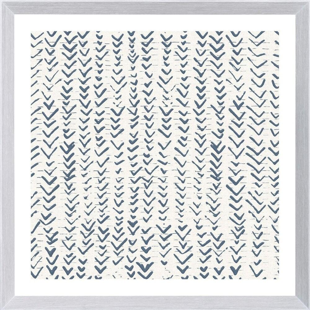 Blue And White Abstract Wall Art - Natural Texture Inspired