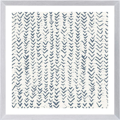 Blue And White Abstract Wall Art - Natural Texture Inspired