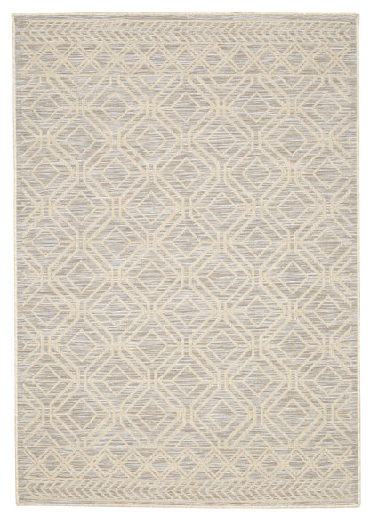 Modern Contemporary Polypropylene Trellis Ivory Rug - Erbanica