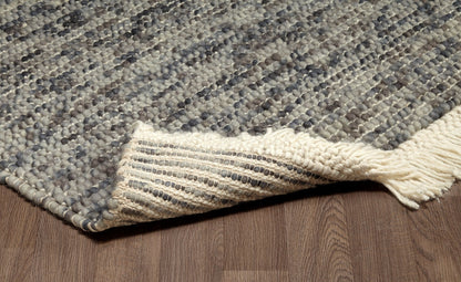 Zurich Hand Loomed Wool Area Rug - Grey