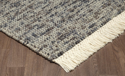 Zurich Hand Loomed Wool Area Rug - Grey