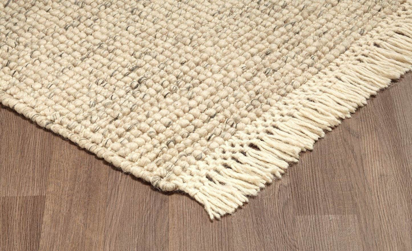 Zurich Hand Loomed Wool Ivory Natural Area Rug