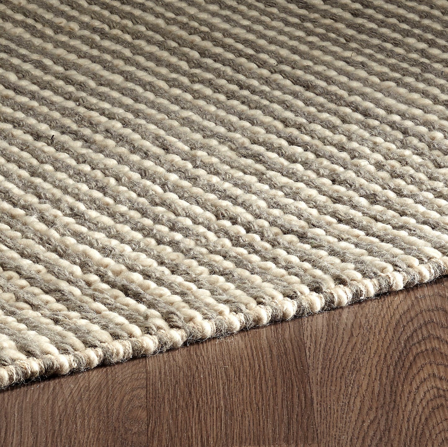 Zurich Hand Loomed Wool Grey Ivory Area Rug