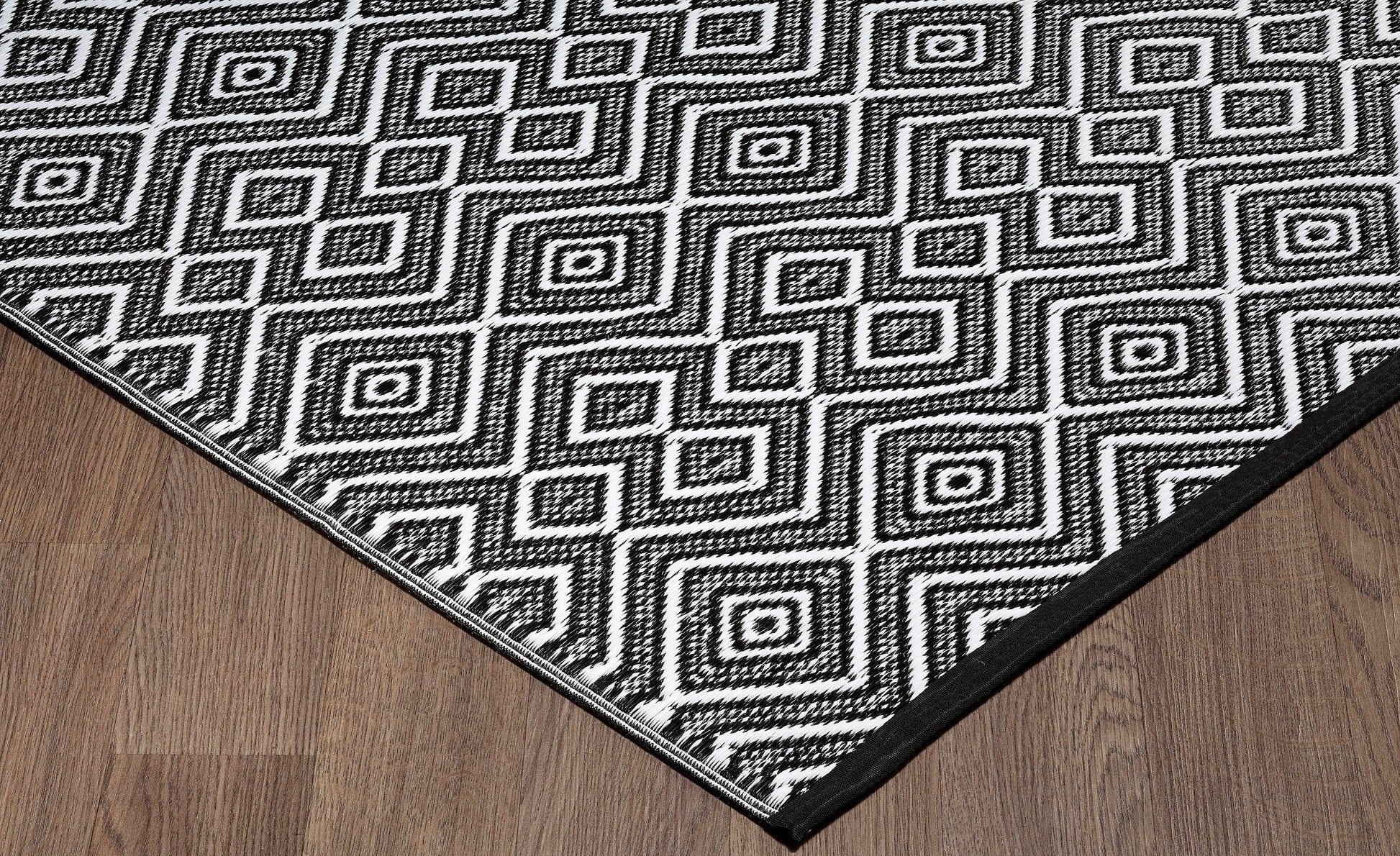 Indoor/Outdoor Black White Reversible Rug Outdoor Area Rug, Outdoor carpet, outdoor mat, picnic mat