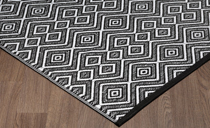 Indoor/Outdoor Black White Reversible Rug Outdoor Area Rug, Outdoor carpet, outdoor mat, picnic mat