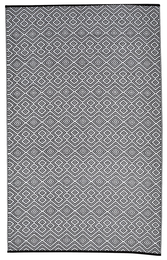 Indoor/Outdoor Black White Reversible Rug Outdoor Area Rug, Outdoor carpet, outdoor mat, picnic mat