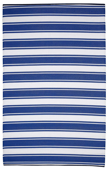 Indoor/Outdoor Blue White Stripes Reversible Rug Outdoor Area Rug, Outdoor carpet, outdoor mat, picnic mat