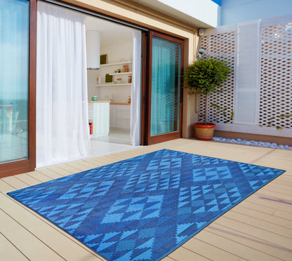 Fiesta 50139 Deep Blue Outdoor Rug - Erbanica