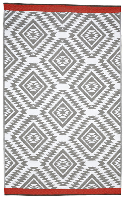 Indoor/Outdoor Grey White Red Reversible Rug Outdoor Area Rug, Outdoor carpet, outdoor mat, picnic mat