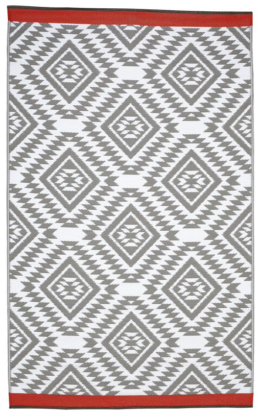 Indoor/Outdoor Grey White Red Reversible Rug Outdoor Area Rug, Outdoor carpet, outdoor mat, picnic mat