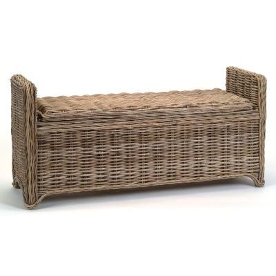 Rattan Storage Bench - High Arms