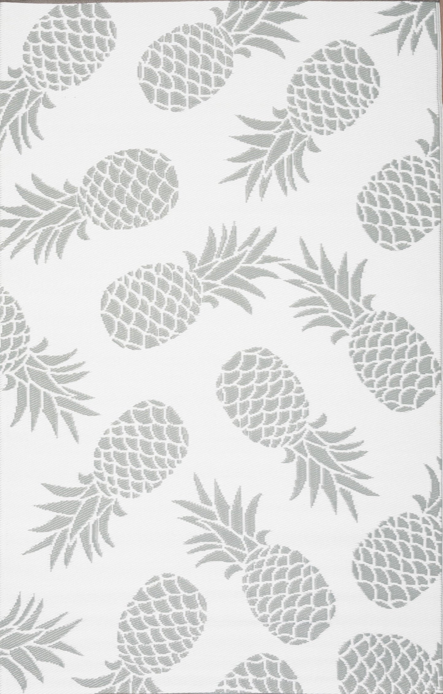 Grey Pineapple Reversible Indoor/Outdoor Plastic Rug - ErbanicaIndoor/Outdoor Grey White Pineapple Reversible Rug Outdoor Area Rug, Outdoor carpet, outdoor mat, picnic mat