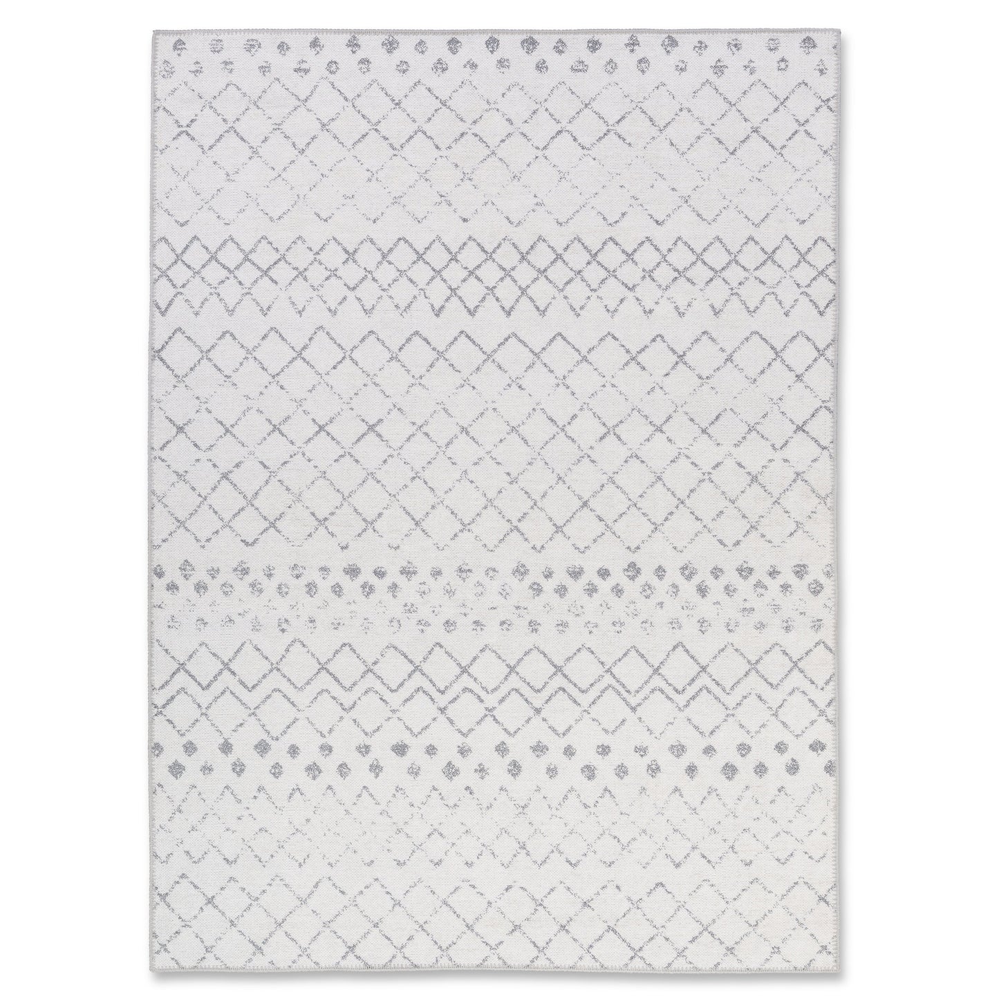 Aura Washable Spill Proof Rug Gray/White