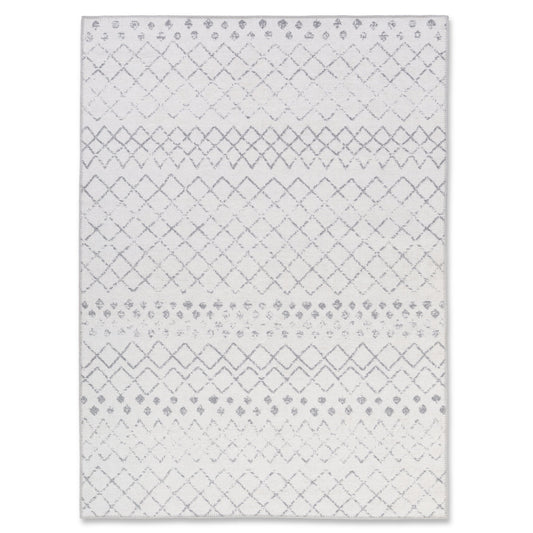 Aura Washable Spill Proof Rug Gray/White