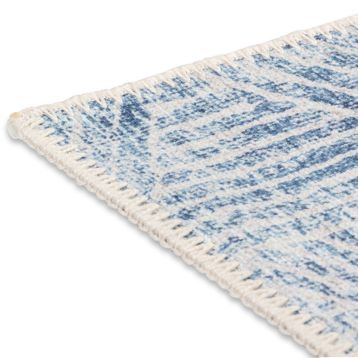 Aura Washable Spill Proof Rug Blue