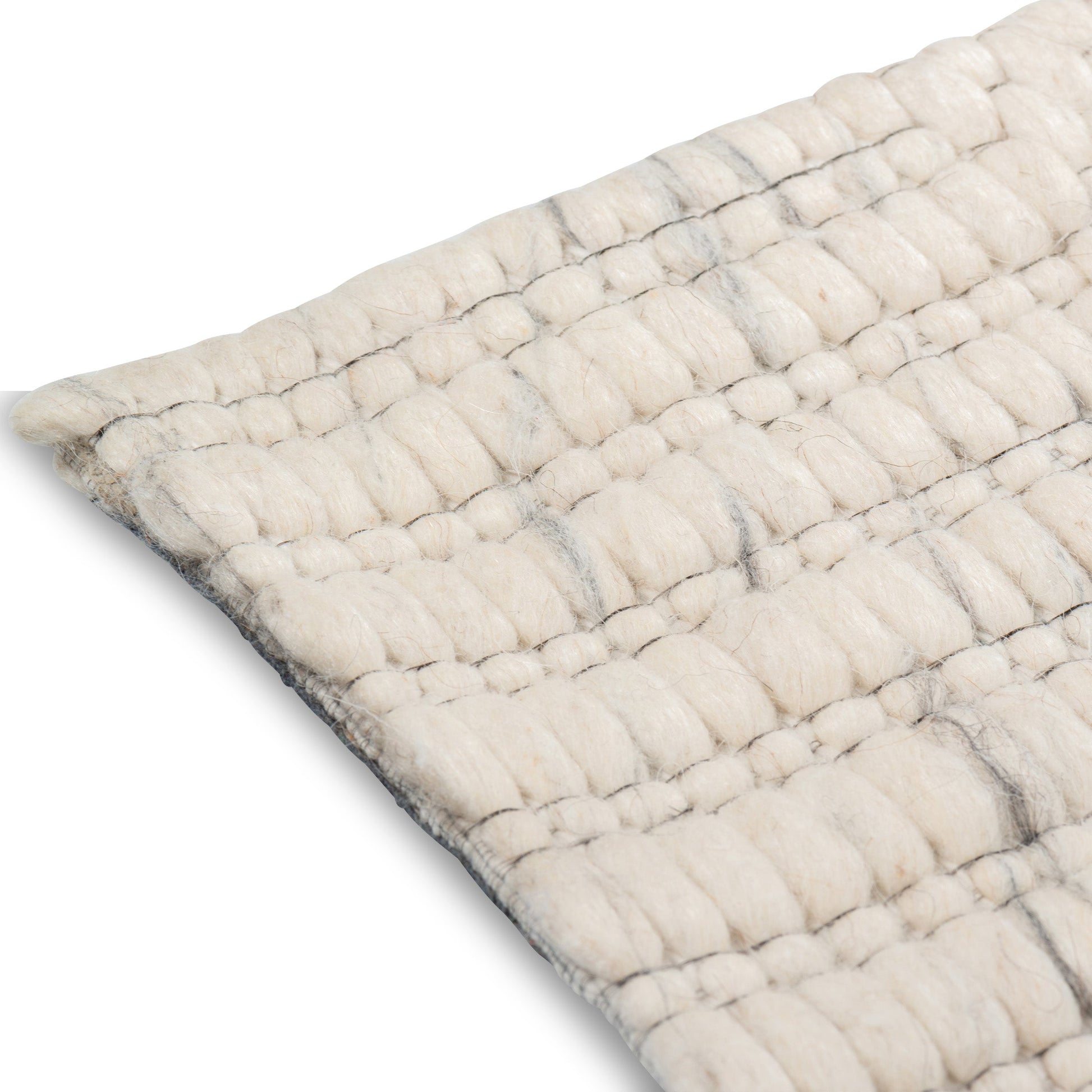 Chinook Ivory Grey Wool Indoor Rug, Area rug, Indoor carpet, Handmade, Soft