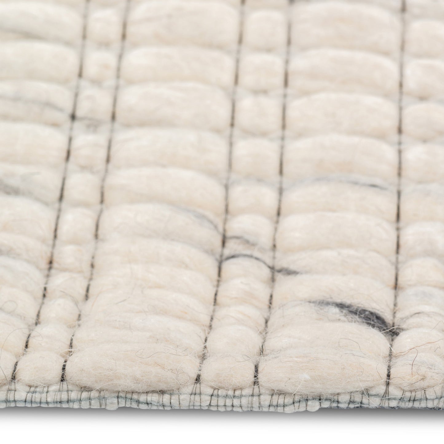 Chinook Ivory Grey Wool Indoor Rug, Area rug, Indoor carpet, Handmade, Soft
