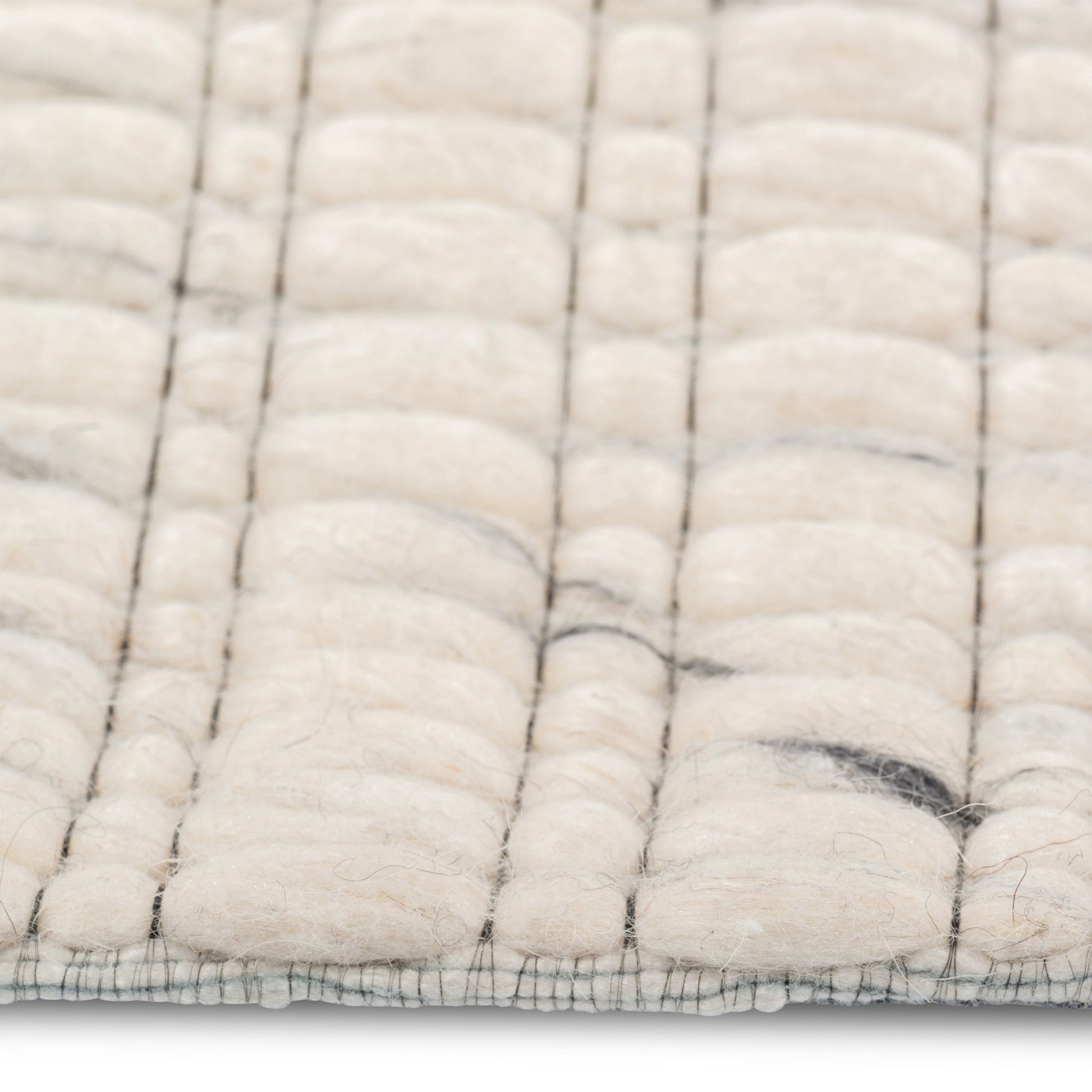 Chinook Ivory Grey Wool Indoor Rug, Area rug, Indoor carpet, Handmade, Soft