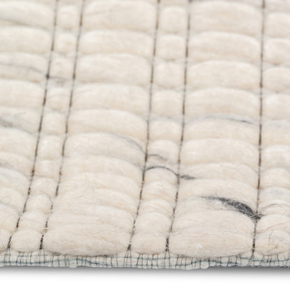 Chinook Ivory Grey Wool Indoor Rug, Area rug, Indoor carpet, Handmade, Soft