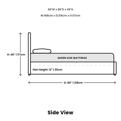 Cove Queen Bed - Upholstered In Canada