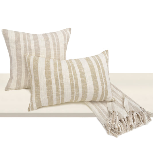 Cabana Pillows and Throw Set - Desert