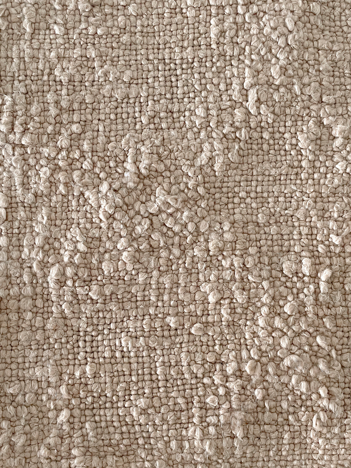 Cozy Cotton Beige Boucle Fringe Throw 50x70